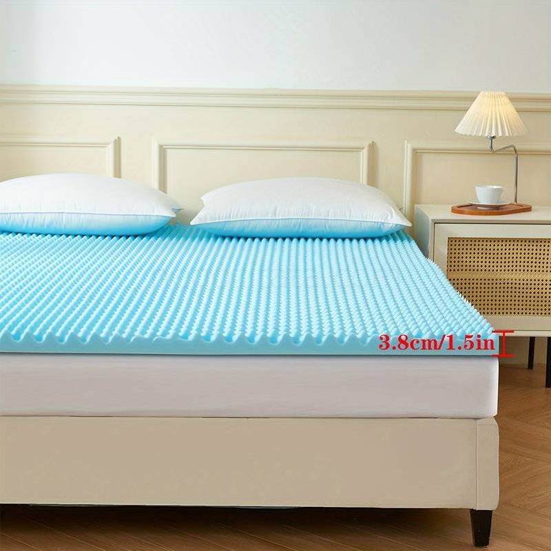 (image for) 1pc Gel Memory Foam Mattress Topper Breathable Comfortable Soft All Seasons Available Memory Foam Mattress Pad For Comfortable Sleep Student Hotel Bedroom Bedding