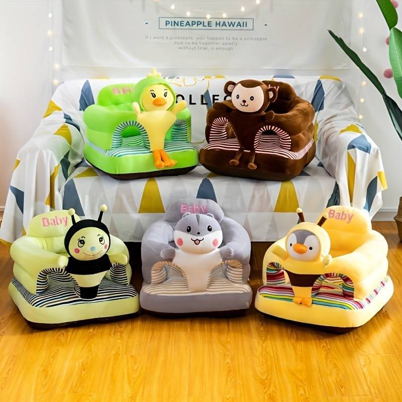 (image for) 1pc Toddler Anti-fall Cartoon Sofa Chair, Baby Learning To Sit Sofa, Thickened Cushion Sofa
