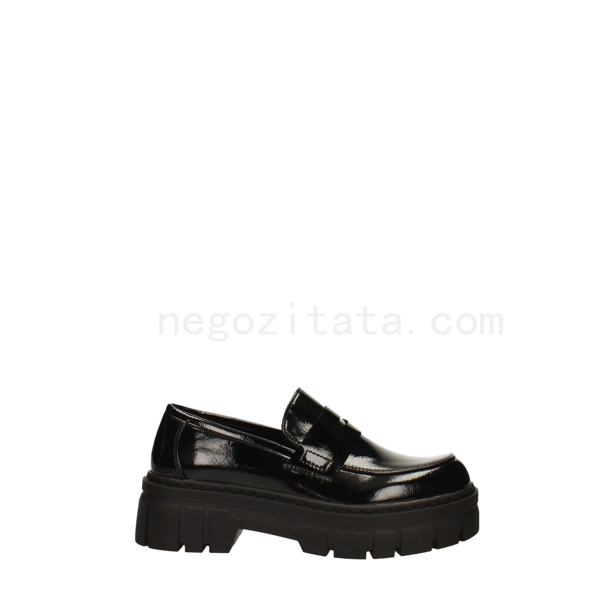 Mocassini platform in vernice neri, Altezza tacco 5cm tata Outlet Online